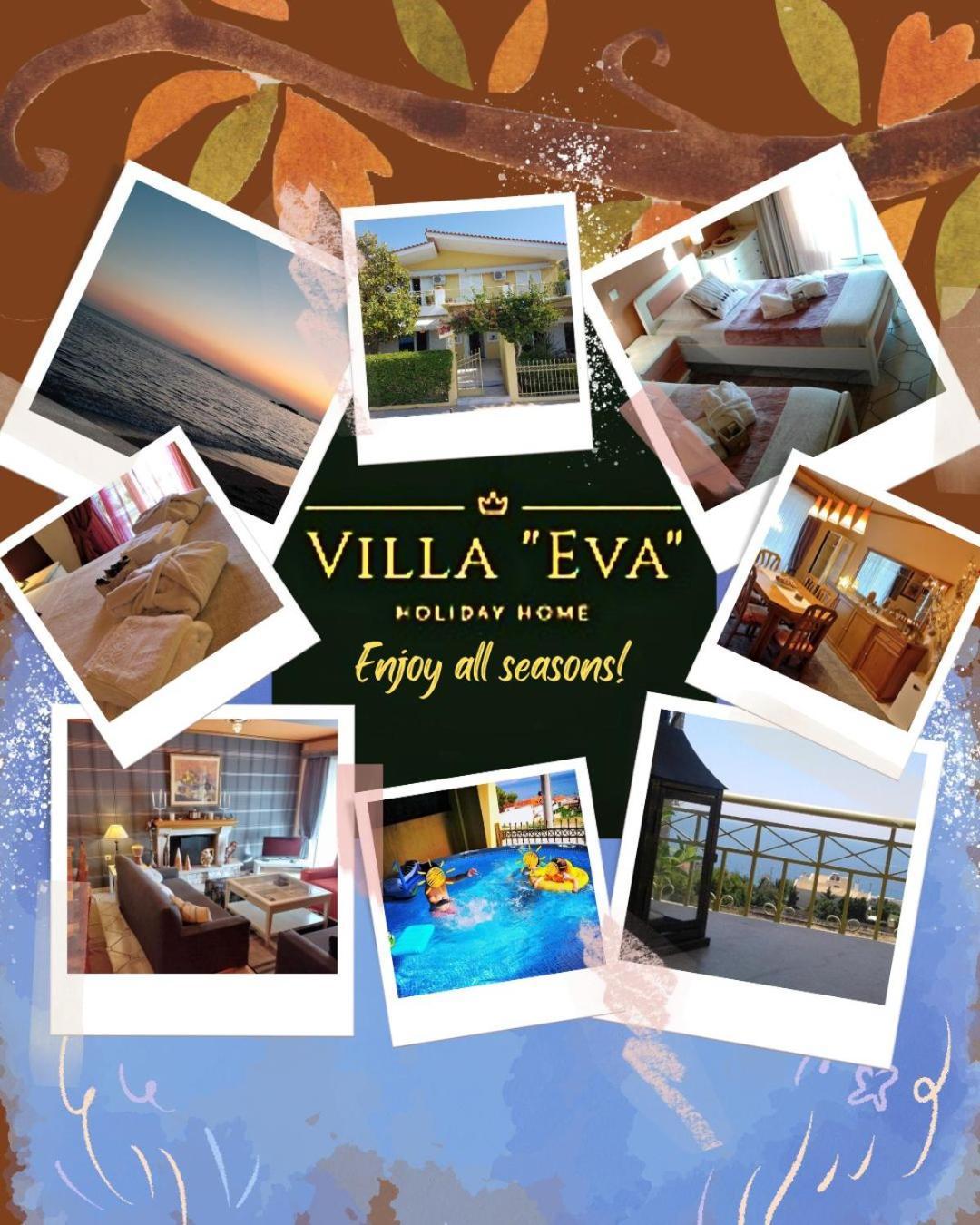Villa "Eva" - Entire Beachfront Holiday Home - 4S Agia Marina  エクステリア 写真